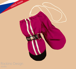 Softshellové rukavice ROCKINO vel. 3,4 vzor 6322 růžové