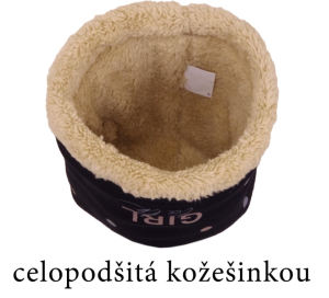 Dívčí čepice ROCKINO vel. 48,50,52,54,56 vzor 1015 - černá GT