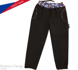 Dětské softshellové kalhoty ROCKINO vel. 92,98,104 vzor 8956 - dino