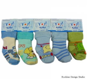 Dětské ponožky 2 SCORPIO froté chlapecké vel.0-6 měsíců
