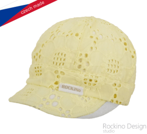 Dětská čepice ROCKINO vel. 48,50,52,54,56 vzor 3375 - žlutá