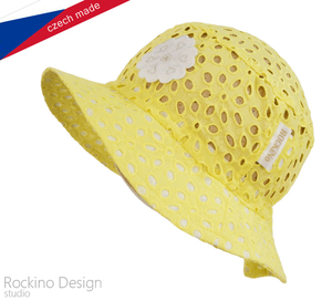 Dívčí klobouk ROCKINO vel. 48,50,52,54 vzor 3210 - žlutý