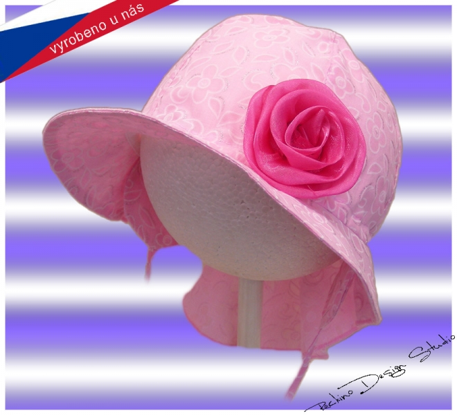 Dívčí klobouk ROCKINO vel. 46,48,50,52 vzor 3923 - růžový