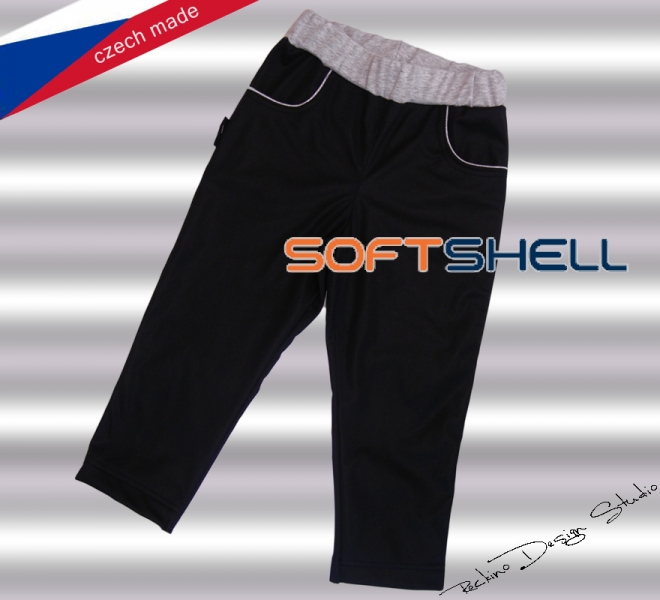 Softshellové kalhoty ROCKINO - Hustey vel. 92,98,104,110,116,122 vzor 8237 - černošedé