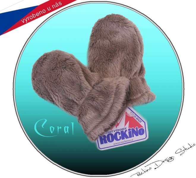 Dětské rukavičky ROCKINO materiál Coral vel.0 béžové - kopie