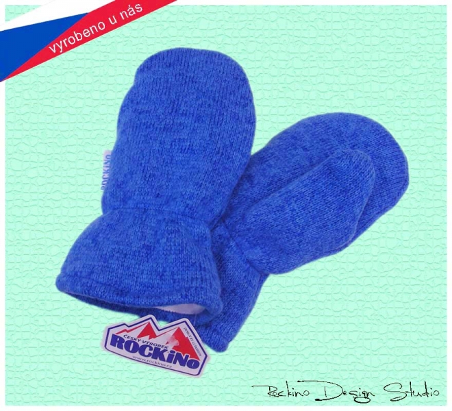 Dětské rukavičky ROCKINO z pleteniny vel.2 modré
