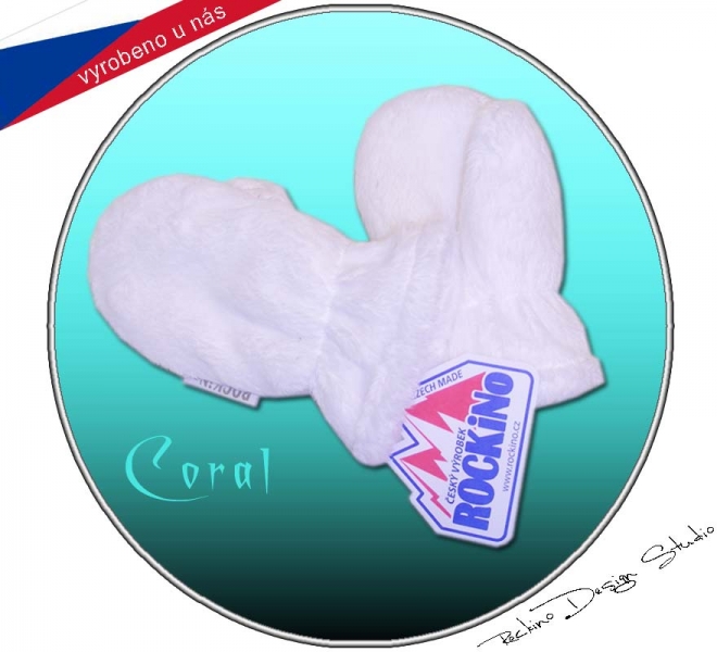 Dětské rukavičky ROCKINO materiál Coral vel.1 bílé