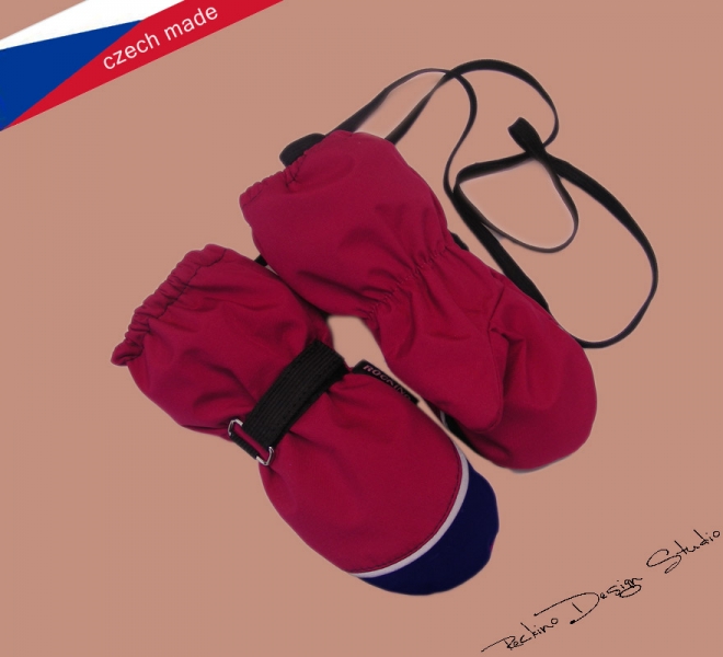 Softshellové rukavice ROCKINO vel. 3,4 vzor 6306 růžovomodré
