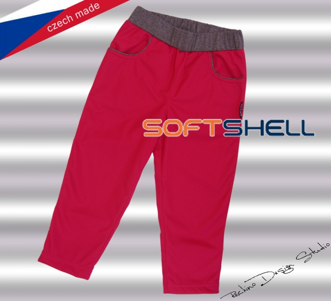 Softshellové kalhoty ROCKINO - Hustey vel. 92,98,104,110,116,122 vzor 8237 - růžovošedé