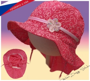Dievčenský klobúk ROCKINO veľ. 44 vzor 3758 - tmavoružová