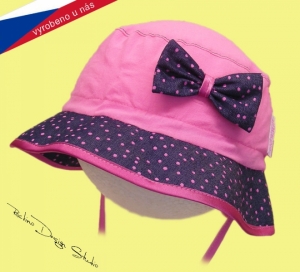 Dívčí klobouk ROCKINO vel. 48,50,52,54 vzor 3927 - růžový
