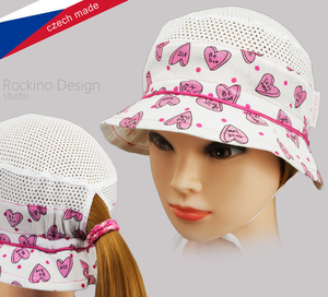 Dievčenský klobúk ROCKINO veľ. 48,50,52,54 vzor 3208 - biely