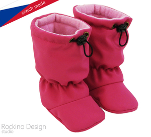 Dětské softshellové botičky ROCKINO vzor 6320 - růžové