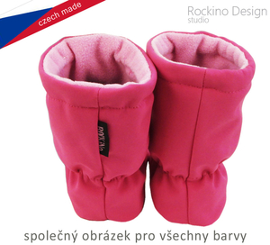 Dětské softshellové botičky ROCKINO vzor 6320 - růžové