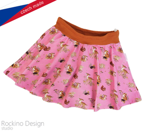 Dievčenská sukňa ROCKINO veľ. 98,104,110,116 vzor 8340 - ružová