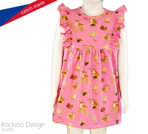 Dievčenské letné šaty ROCKINO 02 veľ. 56,68,80 vzor 8560 ružové