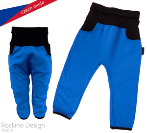 Softshellové nohavice ROCKINO - Hustey veľ. 68,74,80 vzor 8353 - modročierne