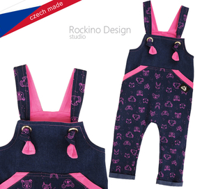 Dětské kalhoty s laclem ROCKINO vel. 74,80,98 vzor 8639