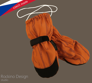 Softshellové rukavice ROCKINO vel. 3,4 vzor 6312 rezavé