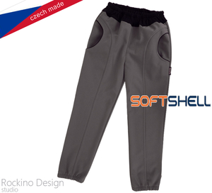 Softshellové nohavice ROCKINO veľ. 122 vzor 8841 - sivé