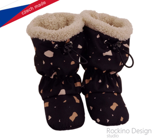 Detské softshellové topánočky ROCKINO vzor 6338 - čierne