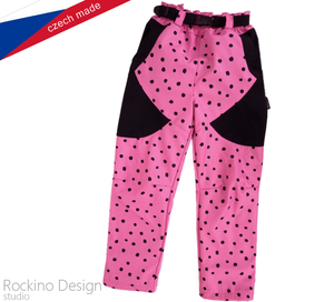 Detské zateplené nohavice ROCKINO veľ. 134,140,146 vzor 8815 - ružové