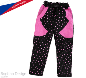 Detské zateplené nohavice ROCKINO veľ. 110,122 vzor 8814 - čierne