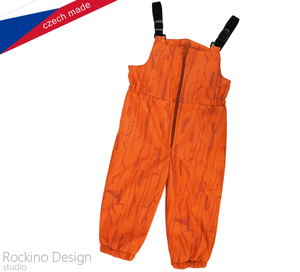 Detské zateplené nohavice ROCKINO s trakmi veľ. 104 vzor 8718 - hrdzavé