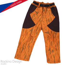 Detské zateplené nohavice ROCKINO - Hustey veľ. 92,98,104 vzor 8729 - horčicové