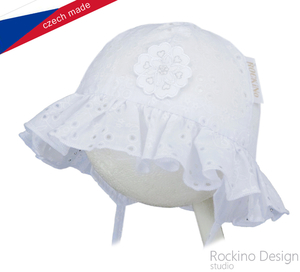 Dievčenský klobúk ROCKINO veľ. 38,40,42,44,46,48 vzor 3300 - biely