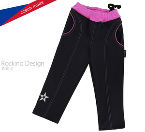 Softshellové kalhoty ROCKINO - Hustey vel. 86,92,98,104 vzor 8356 - černorůžové