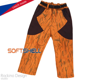 Softshellové nohavice ROCKINO - Hustey veľ. 98,104 vzor 8729 - horčicové