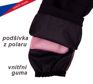 Detské softshellové zateplené nohavice ROCKINO veľ. 110,122 vzor 8589 - čiernoružové