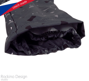 Dětské softshellové oteplovačky ROCKINO vel. 128,134,140,146 vzor 8818 - černé kameny